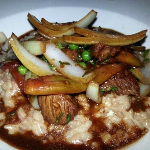 Risotto de lomo saltado