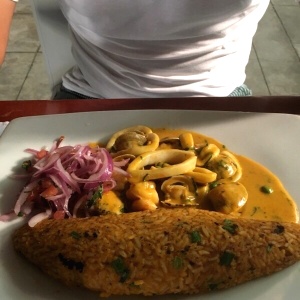 Tacu Tacu Con Picante De Mariscos