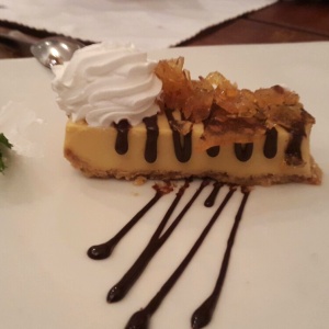 Flan crocante de lucuma