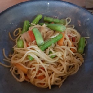 Espaguetis con Vegetales