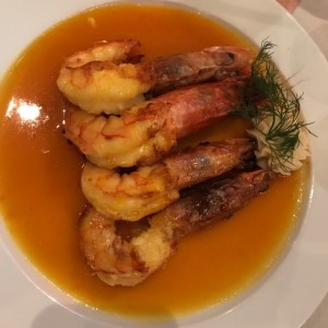 Langostinos en Salsa de Maracuya