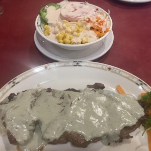 Filete c/salsa roquefort 