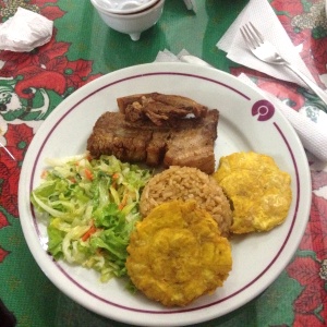 Costillas de cerdo y arroz con coco