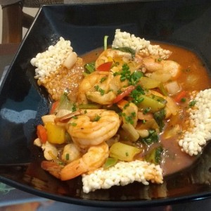 Pega de langostinos