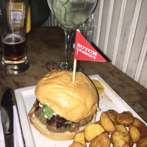 Hamburguesa con queso azul