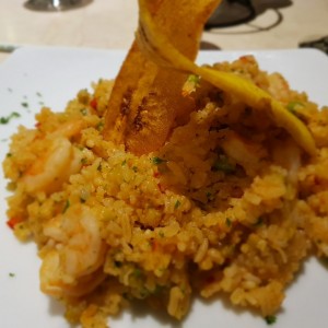 Arroz con camarones 