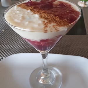 arroz con leche y mazamorra morada 