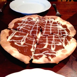 Pizza crocante de Nutella