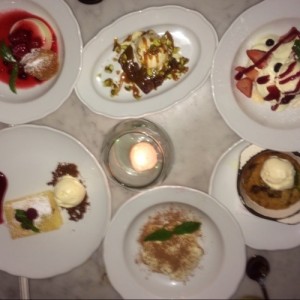 Los 6 postres que ofrecen.