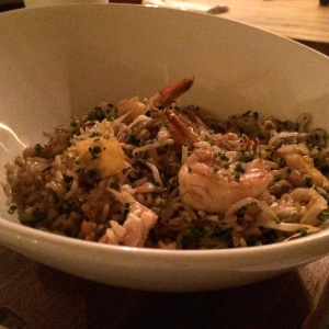 Yakimeshi de langostino