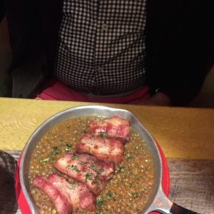 Chuletas con lentejas