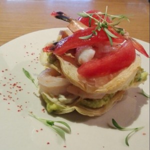 milhoja de langostino