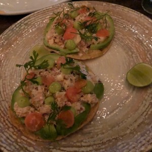 tacos de camaron y cangrejo