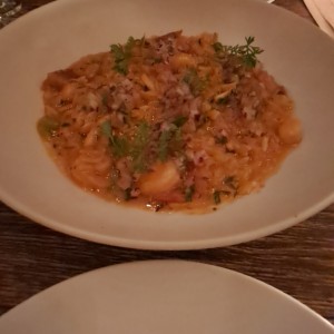 orzo de mariscos