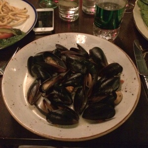 Mejillones en salsa de coco