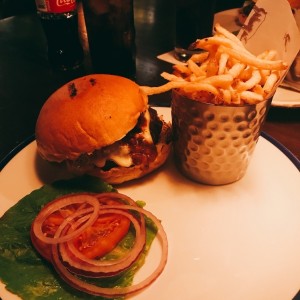 Smoked bacon and pepper burger