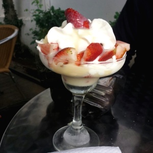 Fresas con crema