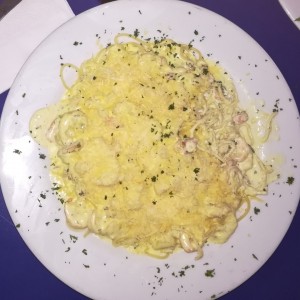 Pasta con camarones