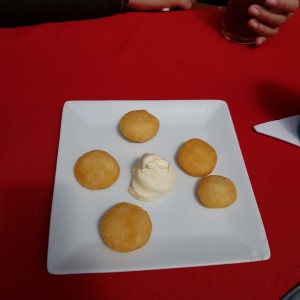 arepitas fritas con nata