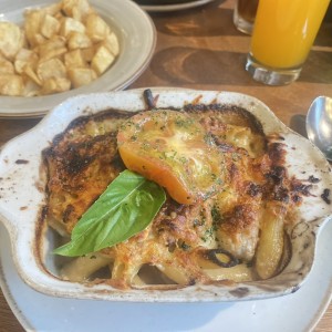 Penne polo y champiñones 