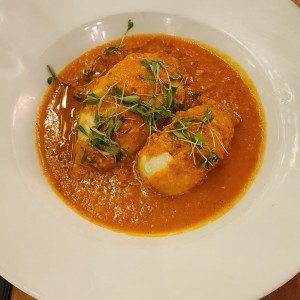 Calamar rellenos de morcilla 