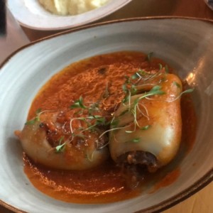 calamares con morcilla