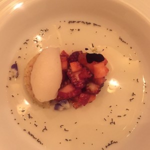 Sorbete con frutos rojos