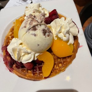 frutos rojos y helado