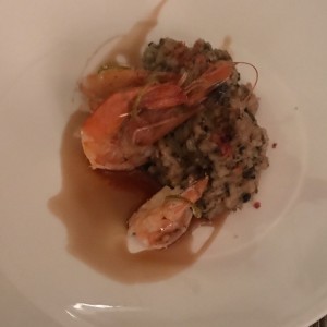 Arroz cremoso con langostinos 