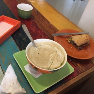 sopitas pal alma y sandwich veggie