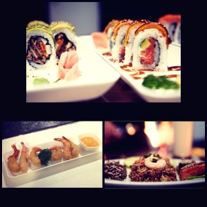 Sushi, teppanyaki y langostinos