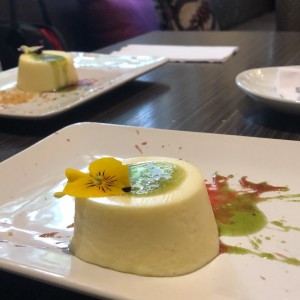 mousse de limon y albahaca