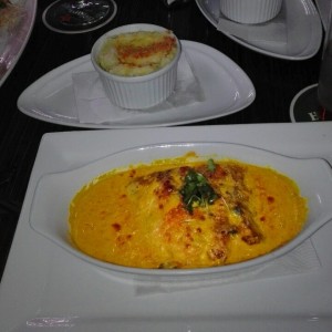 Pescado en salsa de cuatro quesos