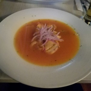sudado de Corvina y mariscos