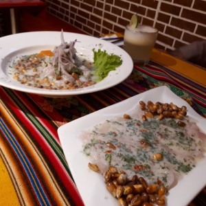 Ceviche y tiradito criollo