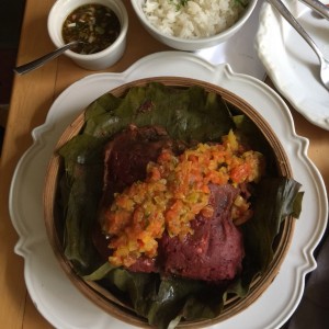 tamal de maiz y remolacha