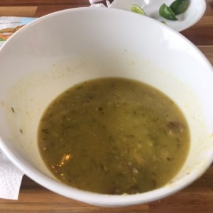 cortesía sopa de pescado