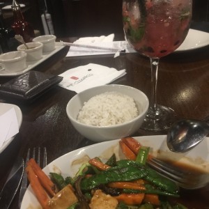 vegetales al wok con tofu