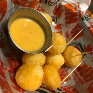 esferas de queso y papa