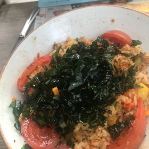 arroz con camarones