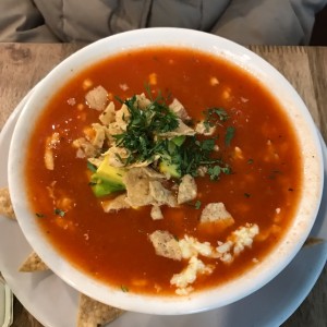 Sopa tortilla mexicana