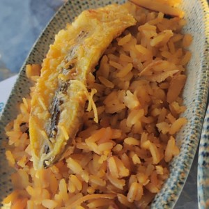 arroz con coco y maduro 