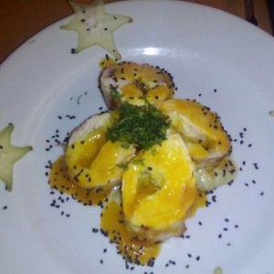pollo con ricota y mandarina