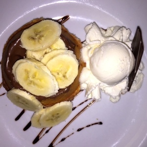 Mini Waffle de Nutella con Banano