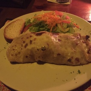 crepe de pollo y espinaca