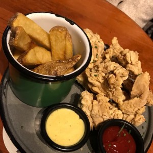 tacos de pollo papasy mostaza y miel