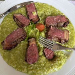 Lomo en rosotto