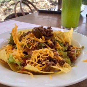 Nachos con queso.
