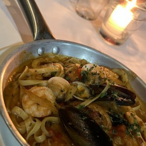 Pasta con camarones 