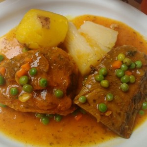 mixto sobrebarriga a la criolla, hueso de marrano